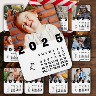 Neujahr 2025 Mai Familienfoto-Kalender Magnet