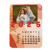 Neujahr 2025 Monat Februar Foto der Kalenderfamili Magnet (Vertikal)