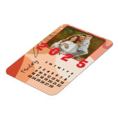 Neujahr 2025 Monat Februar Foto der Kalenderfamili Magnet (Linke Seite)