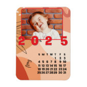 Neujahr 2025 Monat Mai Foto der Kalenderfamilie Magnet (Vertikal)