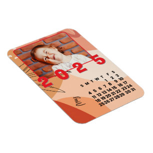 Neujahr 2025 Monat Mai-Kalender Familienfoto Magnet