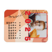 Neujahr 2025 Monatskalender Foto der Familie Magnet (Horizontal)