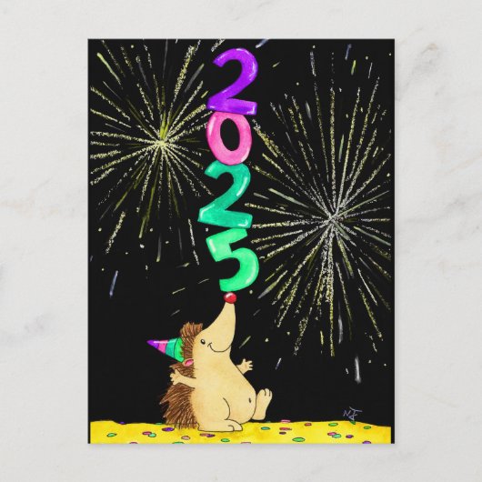 Neujahr 2025 Postkarte (Vorderseite)