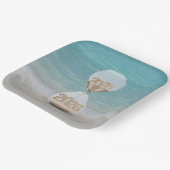 Neujahr 2025 Stunden am Strand Pappteller (Gewinkelt)