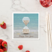 Neujahr 2025 Stundenglas mit Starfish Serviette (Beispiel)