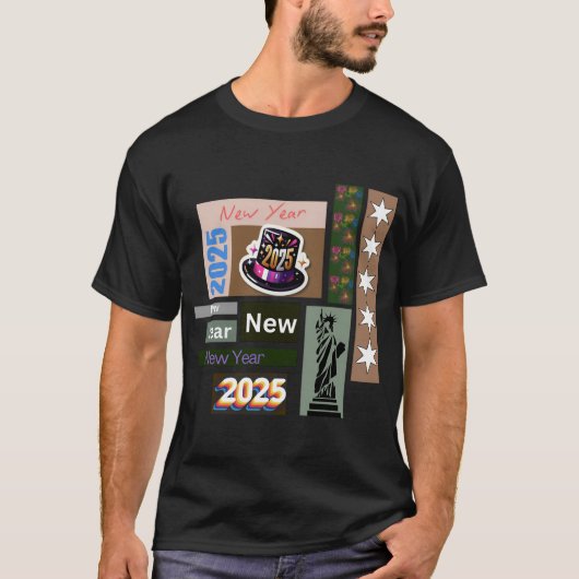 Neujahr 2025 T-Shirt (Vorderseite)