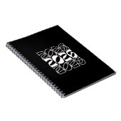 Neujahr 2026 B&W-Textdesign Notizblock (Rechte Seite)