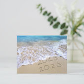 Neujahr 2026 Beach Sand Vielen Dank Postkarte (Stehend Vorderseite)