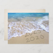 Neujahr 2026 Beach Sand Vielen Dank Postkarte (Vorne/Hinten)