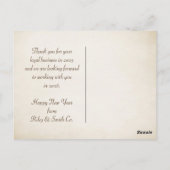 Neujahr 2026 Beach Sand Vielen Dank Postkarte (Rückseite)