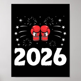 Neujahr 2026 Boxer Sports Strength Gym Athlete Bo Poster