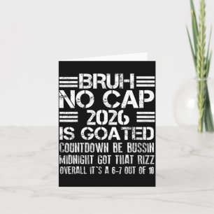 Neujahr 2026 Bruh No Cap Countdown Bussin Lustig R Karte