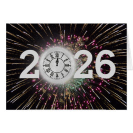 Neujahr 2026 Feuerwerke und Monduhr