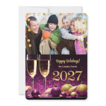 Neujahr 2026 Foto für Lila Champagner und Gold Cha
