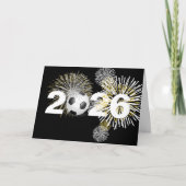 Neujahr 2026: Fußballball Feiertagskarte (Vorderseite)