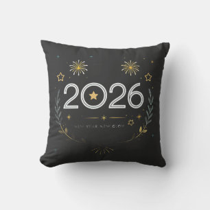 Neujahr 2026 Gold Feuerwerk „Neues Jahr, neuer Gla Kissen