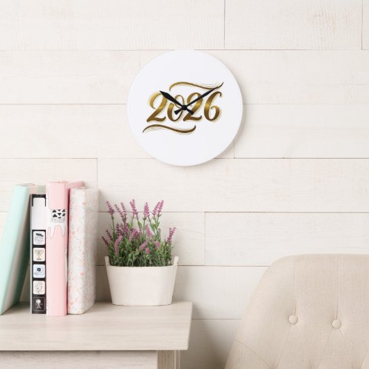 Neujahr 2026 große wanduhr (Lesesaal)