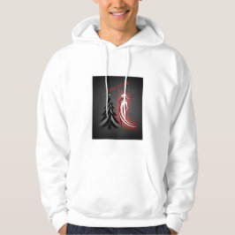 Neujahr 2026 – Herren-Schwarz-Weiß-Hoodie Hoodie