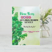 Neujahr 2026 Kaffeetasse mit Naturwald-Design Einladung (Stehend Vorderseite)
