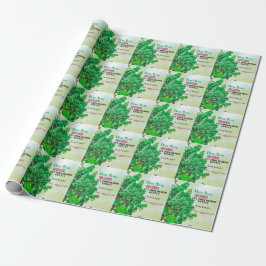 Neujahr 2026 Kaffeetasse mit Naturwald-Design Geschenkpapier