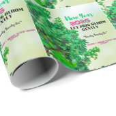 Neujahr 2026 Kaffeetasse mit Naturwald-Design Geschenkpapier (Rolleneckpunkt)