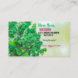 Neujahr 2026 Kaffeetasse mit Naturwald-Design Visitenkarte