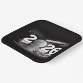 Neujahr 2026 Mond mit Comet Pappteller (Gewinkelt)