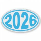Neujahr 2026 Ovaler Aufkleber (Vorderseite)