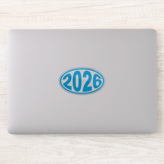 Neujahr 2026 Ovaler Aufkleber (Computer)