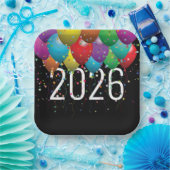 Neujahr 2026 pappteller (Party)
