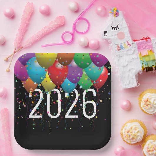 Neujahr 2026 pappteller (Party)