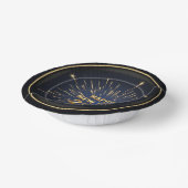 Neujahr 2026 Party Paper Tellers & Bowls - Golden Pappteller (Gewinkelt)