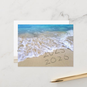 Neujahr 2026 Strand Vielen Dank aus der Wirtschaft Postkarte