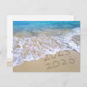 Neujahr 2026 Strand Vielen Dank aus der Wirtschaft Postkarte (Vorne/Hinten)