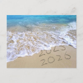 Neujahr 2026 Strand Vielen Dank aus der Wirtschaft Postkarte