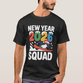 Neujahr 2026 Team Lustiges Winter Schnee Pinguin T-Shirt