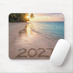 Neujahr 2026 Tropical Beach Mousepad