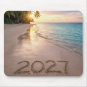 Neujahr 2026 Tropical Beach Mousepad (Vorne)