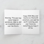 Neujahr 2026 Zeitreise Vintage-Grußkarte Karte (Innenseite)