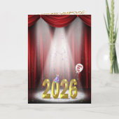 Neujahr 2026 zur Bühne im Rampenlicht Karte (Vorderseite)