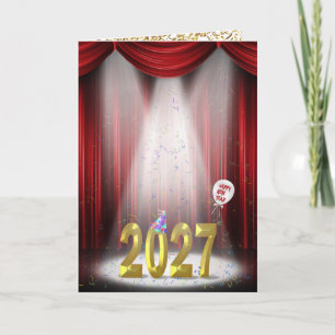 Neujahr 2027 auf der Bühne im Rampenlicht Karte