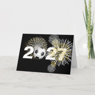 Neujahr 2027 Fußball Feiertagskarte