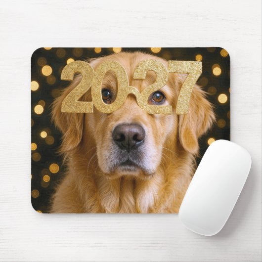 Neujahr 2027 Golden Retriever Mousepad (Mit Mouse)