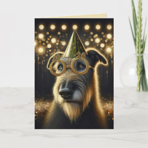 Neujahr 2027 Irischer Wolfshund Feiertagskarte