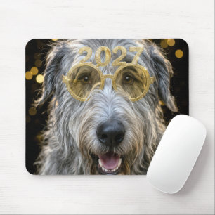 Neujahr 2027 Irischer Wolfshund Mousepad