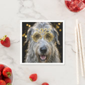 Neujahr 2027 Irischer Wolfshund Serviette (Beispiel)