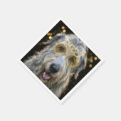 Neujahr 2027 Irischer Wolfshund Serviette (Ecke)