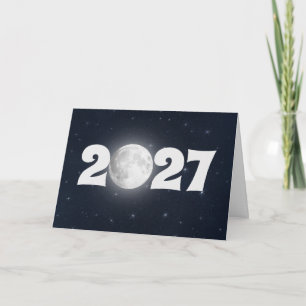 Neujahr 2027 Vollmond Karte