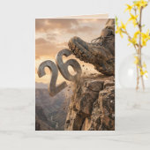 Neujahr 2027 Wanderstiefel Karte (Gelbe Blume)