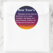 Neujahr 2 Korinther 5-17 Runder Aufkleber (Tasche)